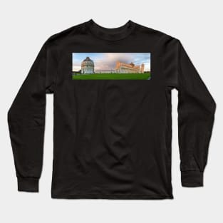 Panorama of Pisa Cathedral with The Leaning Tower Long Sleeve T-Shirt